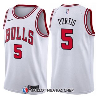 Maillot Chicago Bulls Bobby Portis Association 5 2017-18 Blanc