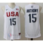 Maillot NBA Twelve USA Dream Team Anthony 15# Blanc