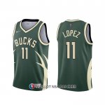 Maillot Milwaukee Bucks Brook Lopez Earned 2020-21 Vert