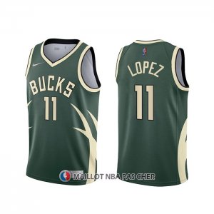 Maillot Milwaukee Bucks Brook Lopez Earned 2020-21 Vert