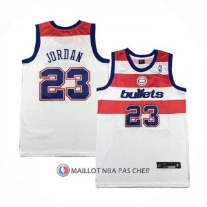 Maillot Washington Wizards Michael Jordan NO 23 Retro Blanc2
