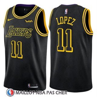Maillot Los Angeles Lakers Brook Lopez Ciudad 2018 Noir