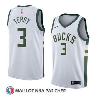Maillot Milwaukee Bucks Jason Terry No 3 Association 2018 Blanc
