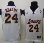 Maillot Enfant de Bryant Los Angeles Lakers #24 Blanc
