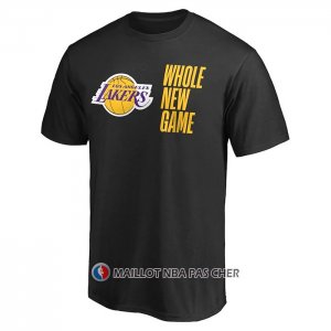 Maillot Manche Courte Los Angeles Lakers Whole New Game Noir2
