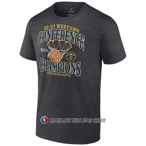 Maillot Manche Courte Denver Nuggets 2023 Eastern Conference Champions Pass Hoops Noir