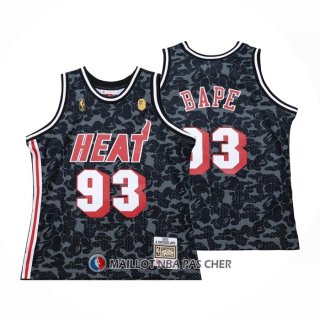 Maillot Miami Heat Bape NO 93 Hardwood Classic Noir