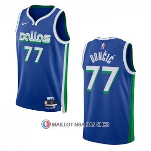 Maillot Dallas Mavericks Luka Doncic NO 77 Ville 2022-23 Bleu