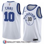 Maillot Golden State Warriors Jacob Evans No 10 Hardwood Classic 2018-19 Blanc