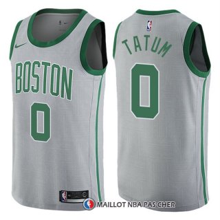 Maillot Boston Celtics Jayson Tatum Ville 0 Gris