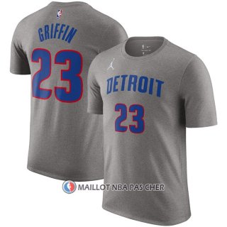 Maillot Manche Courte Detroit Pistons Blake Griffin Statement Gris