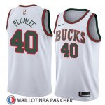 Maillot Milwaukee Bucks Marshall Plumlee No 40 Classic 2018 Blanc