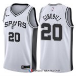 Maillot Authentique San Antonio Spurs Ginobili 2017-18 20 Blanc