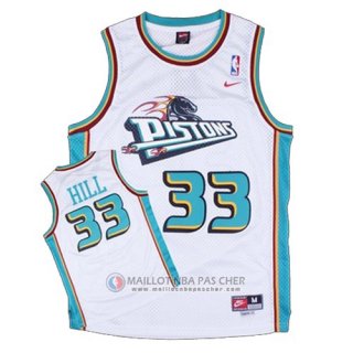 Maillot Detroit Pistons Hill #33 Blanc