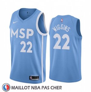 Maillot Minnesota Timberwolves Andrew Wiggins Ville Edition Bleu