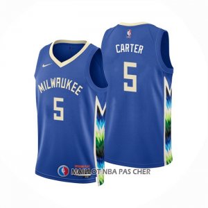 Maillot Milwaukee Bucks Jevon Carter NO 5 Ville 2022-23 Bleu