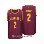 Maillot Cleveland Cavaliers Kyrie Irving NO 2 Retro Rouge
