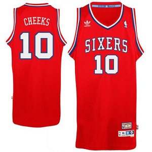 Maillot Retro 76ers Cheeks 10 Rouge