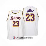 Maillot Enfant Los Angeles Lakers LeBron James NO 23 Association 2022-23 Blanc