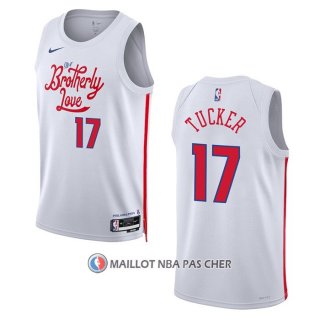 Maillot Philadelphia 76ers P.j. Tucker NO 17 Ville 2022-23 Blanc