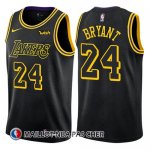 Maillot Los Angeles Lakers Bryant 24 Ciudad 2017-18 Negr