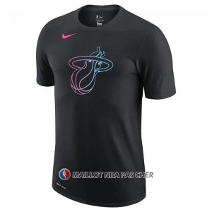 Maillot Manche Courte Miami Heat Noir7