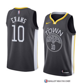 Maillot Golden State Warriors Jacob Evans Iii 10 Statement 2017-18 Noir