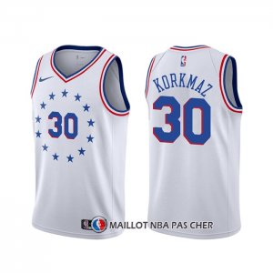 Maillot Philadelphia 76ers Furkan Korkmaz Earned Blanc