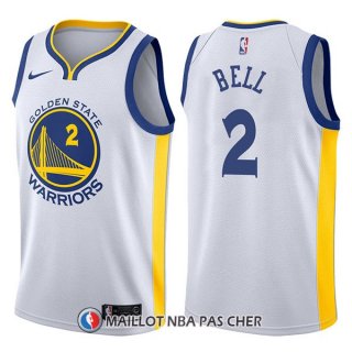 Maillot Golden State Warriors Jordan Bell Association 2 2017-18 Blanc