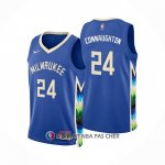 Maillot Milwaukee Bucks Pat Connaughton NO 24 Ville 2022-23 Bleu