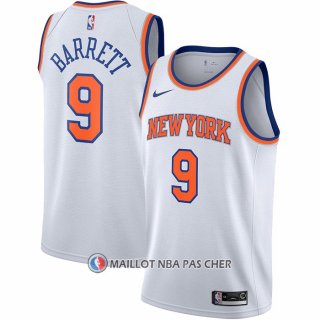 Maillot New York Knicks Rj Barrett NO 9 Association Blanc