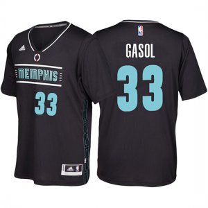 Maillot Manga Cort Marc Gasol Grizzlies 33 Noir