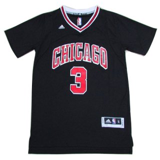 Maillot Manche Courte Bulls Wade 3 Noir
