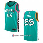 Maillot San Antonio Spurs Jordan Hall NO 55 Ville 2022-23 Vert