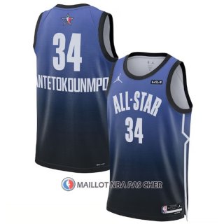 Maillot All Star 2023 Milwaukee Bucks Giannis Antetokounmpo NO 34 Bleu