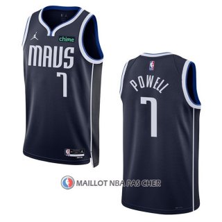 Maillot Dallas Mavericks Dwight Powell NO 7 Statement 2022-23 Bleu