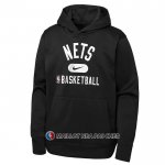 Veste a Capuche Brooklyn Nets Performance Practice 2021-22 Noir