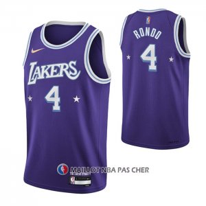 Maillot Los Angeles Lakers Rajon Rondo NO 4 Ville Edition 2021-22 Volet