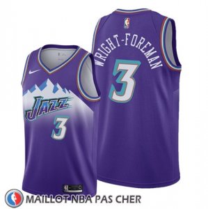Maillot Utah Jazz Justin Wright Foreman Hardwood Classics 2019-20 Volet