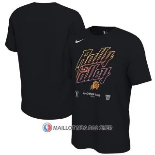 Maillot Manche Courte Phoenix Suns 2023 NBA Playoffs Mantra Noir