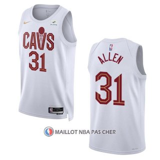 Maillot Cleveland Cavaliers Jarrett Allen NO 31 Association 2022-23 Blanc