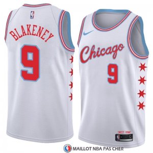 Maillot Chicago Bulls Antonio Blakeney Ville 2018 Blanc