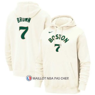 Veste a Capuche Boston Celtics Jaylen Brown Ville 2023-24 Creme