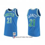 Maillot Minnesota Timberwolves Kevin Garnett NO 21 Hardwood Classics Throwback Bleu