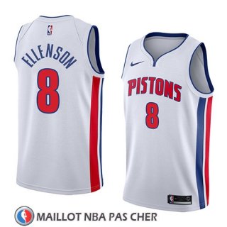 Maillot Detroit Pistons Henry Ellenson No 8 Association 2018 Blanc