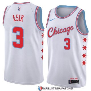 Maillot Chicago Bulls Omer Asik Ville 2018 Blanc