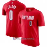 Maillot Manche Courte Portland Trail Blazers Damian Lillard Statement Rouge