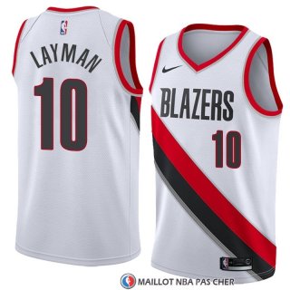 Maillot Portland Trail Blazers Jake Layman Association 2018 Blanc