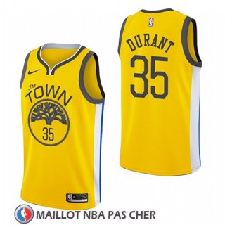 Maillot Golden State Warriors Kevin Durant Earned 2018-19 Jaune