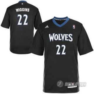 Maillot Wiggins Manche courte Minnesota Timberwolves Noir